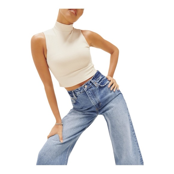 Reformation Wilder High Rise Wide Leg Cropped Jeans- Size 24 - Picture 4 of 14